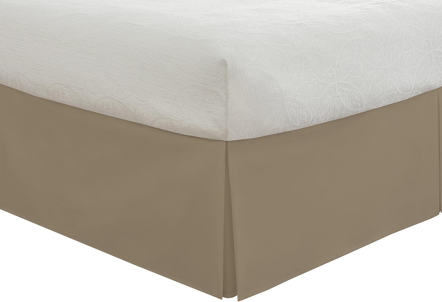 Fresh Ideas Bedskirt Twin Mocha 14 Drop