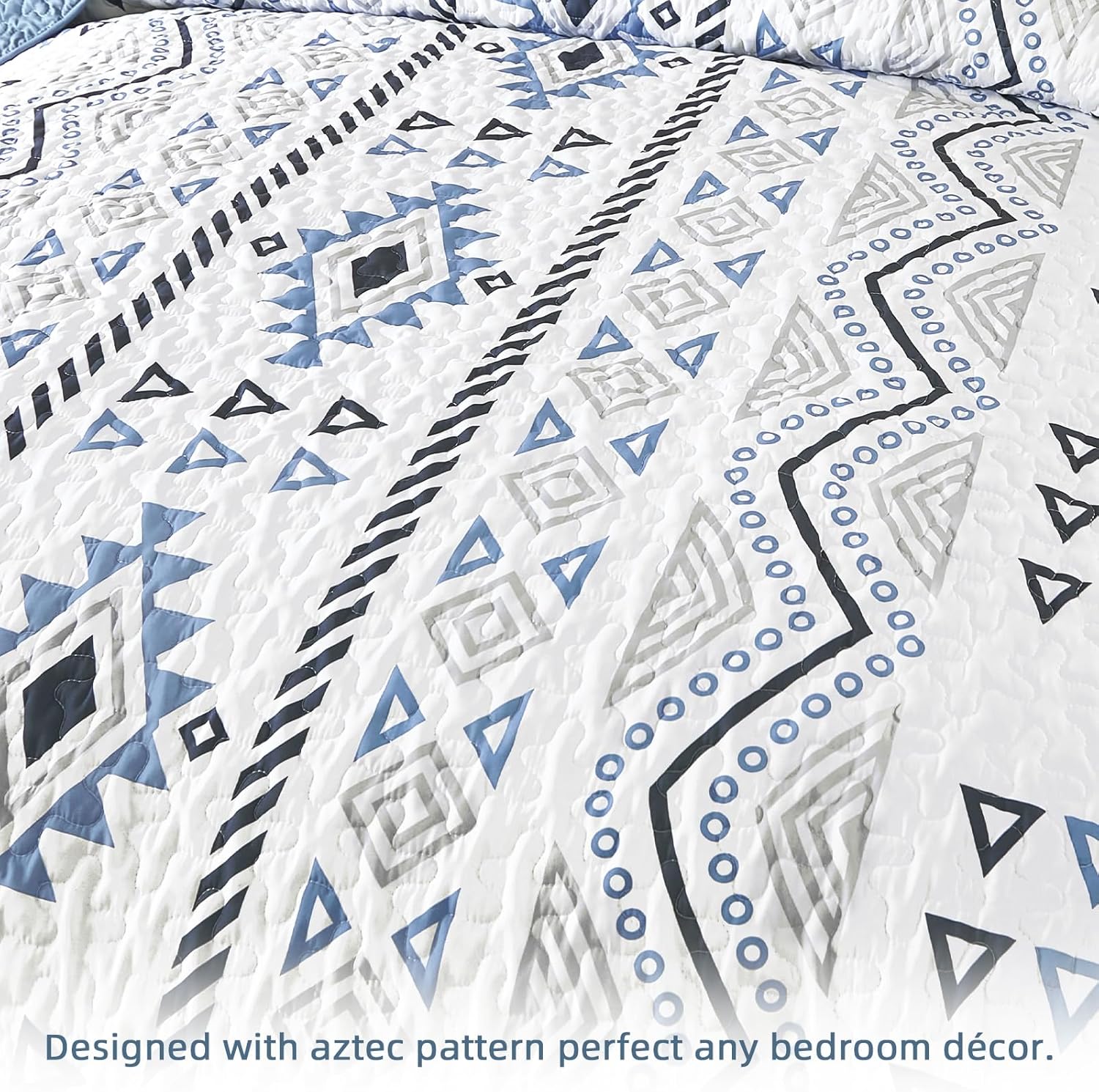 Drucon Boho Aztec Quilt Set 3 pcs King Size
