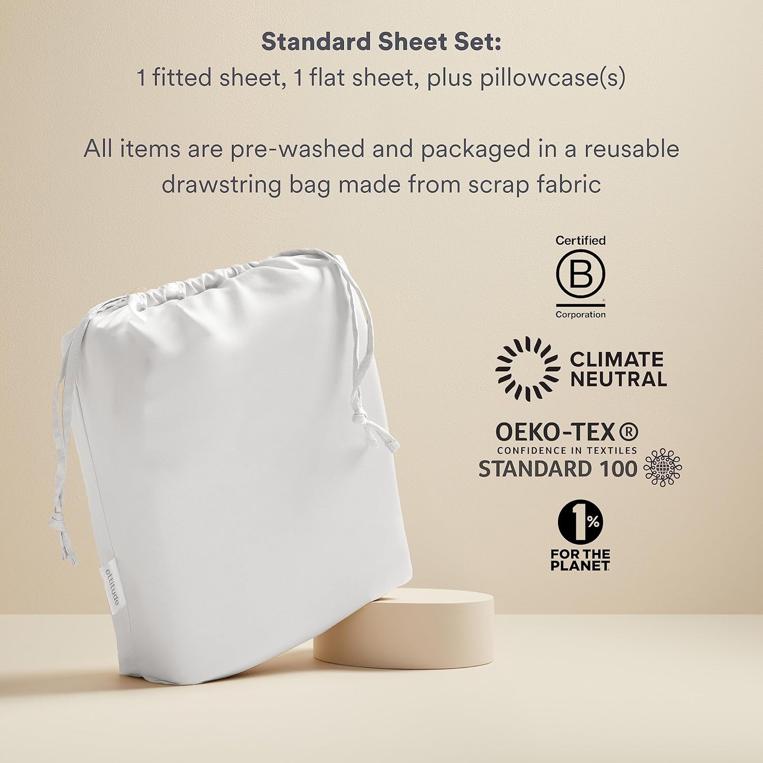 ettitude Organic Bamboo Lyocell Sheet Set Twin-Slate 1