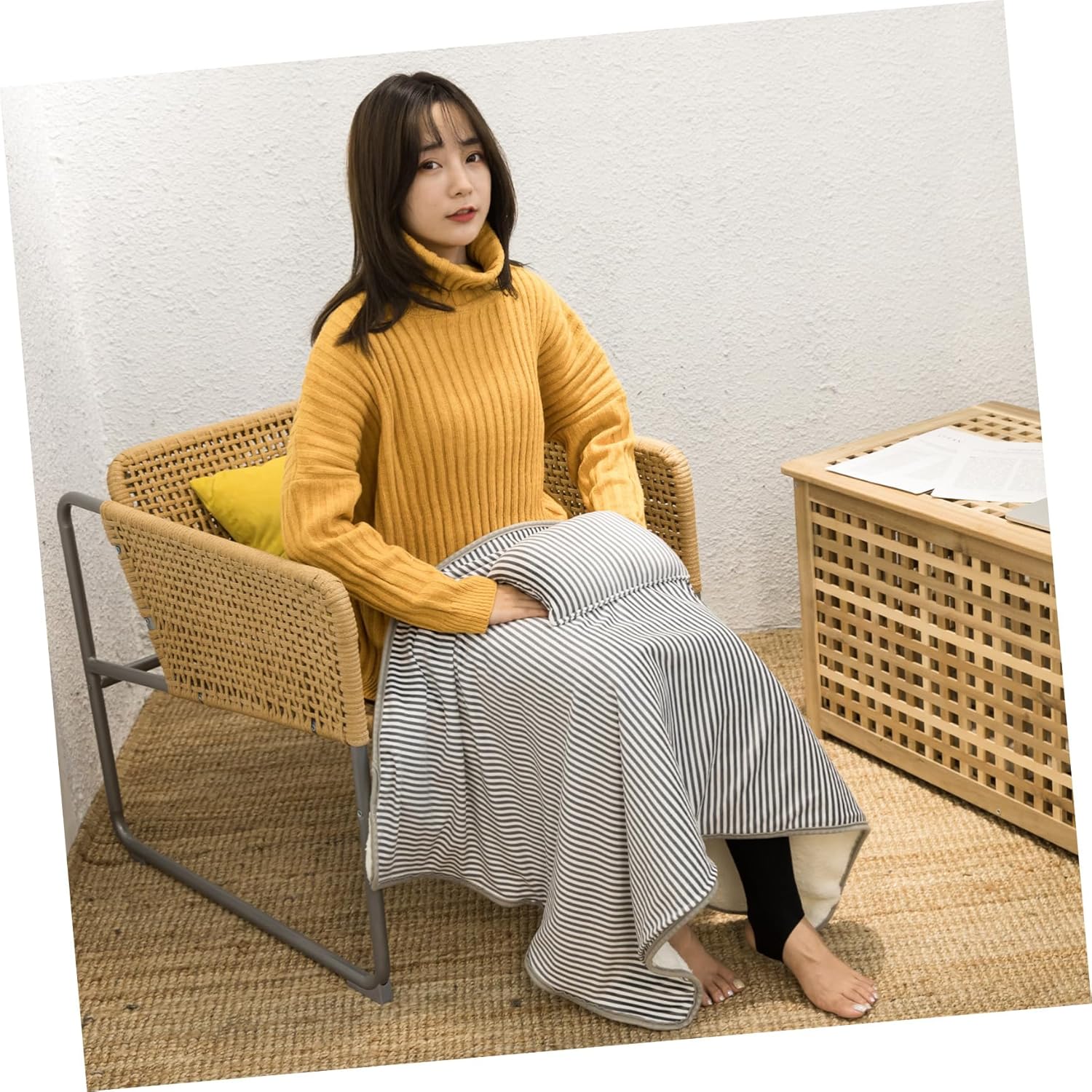 1pc Electric Heated Blanket Rapid Heating for Cozy Relaxation