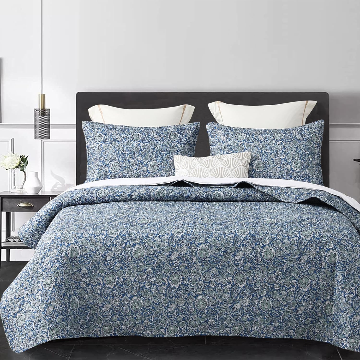 DURLENGEN Boho Quilt Set 3Pcs Cal King