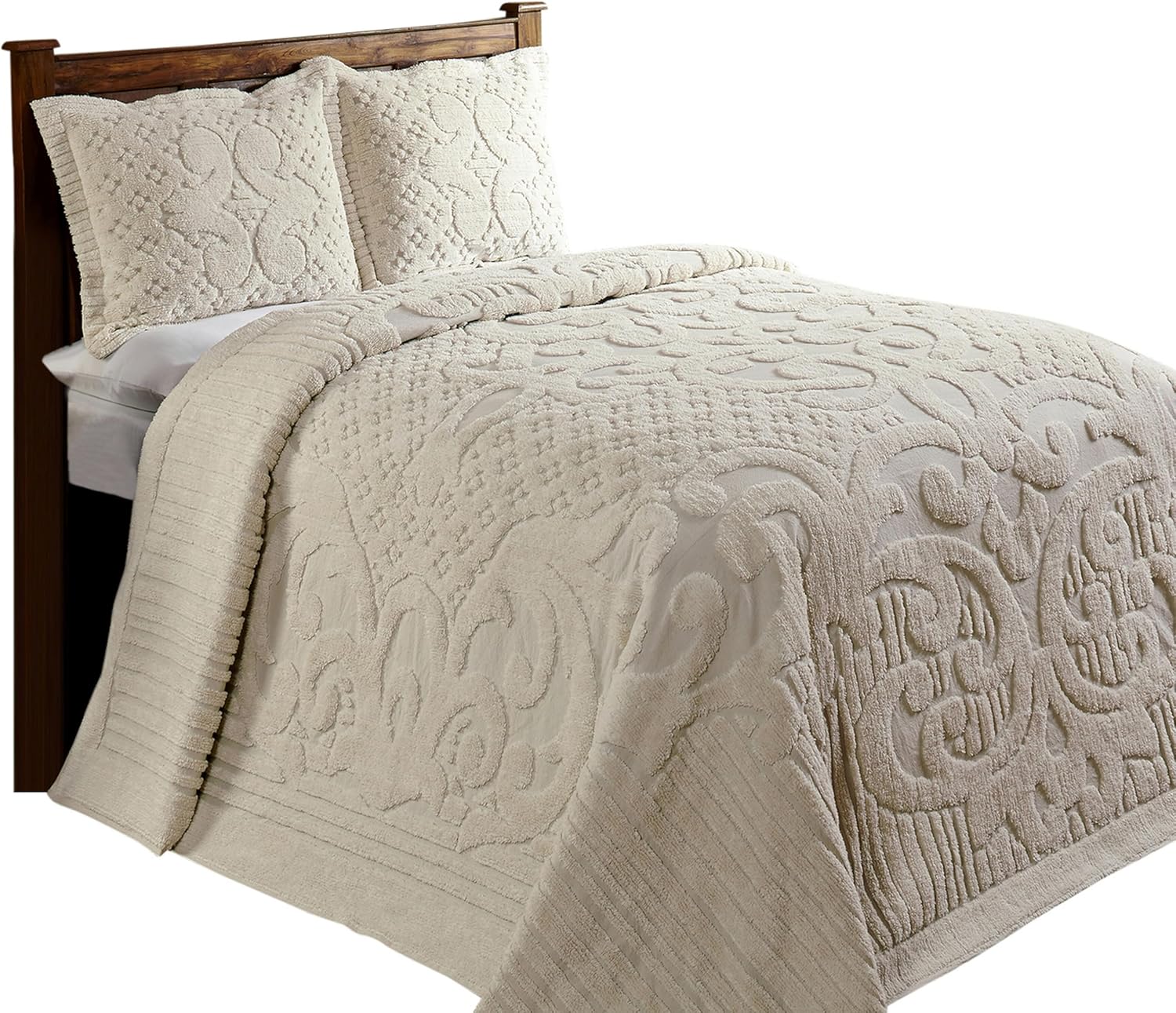 Better Trends Chenille Bedspread Queen Size Set