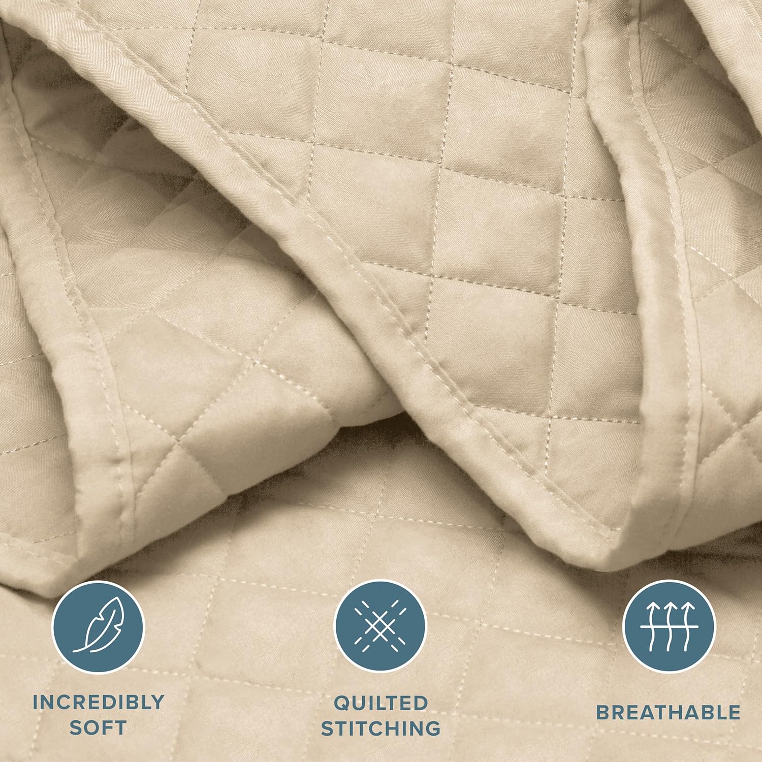Bare Home Coverlet Set - 3 Piece Lightweight Bed Decor