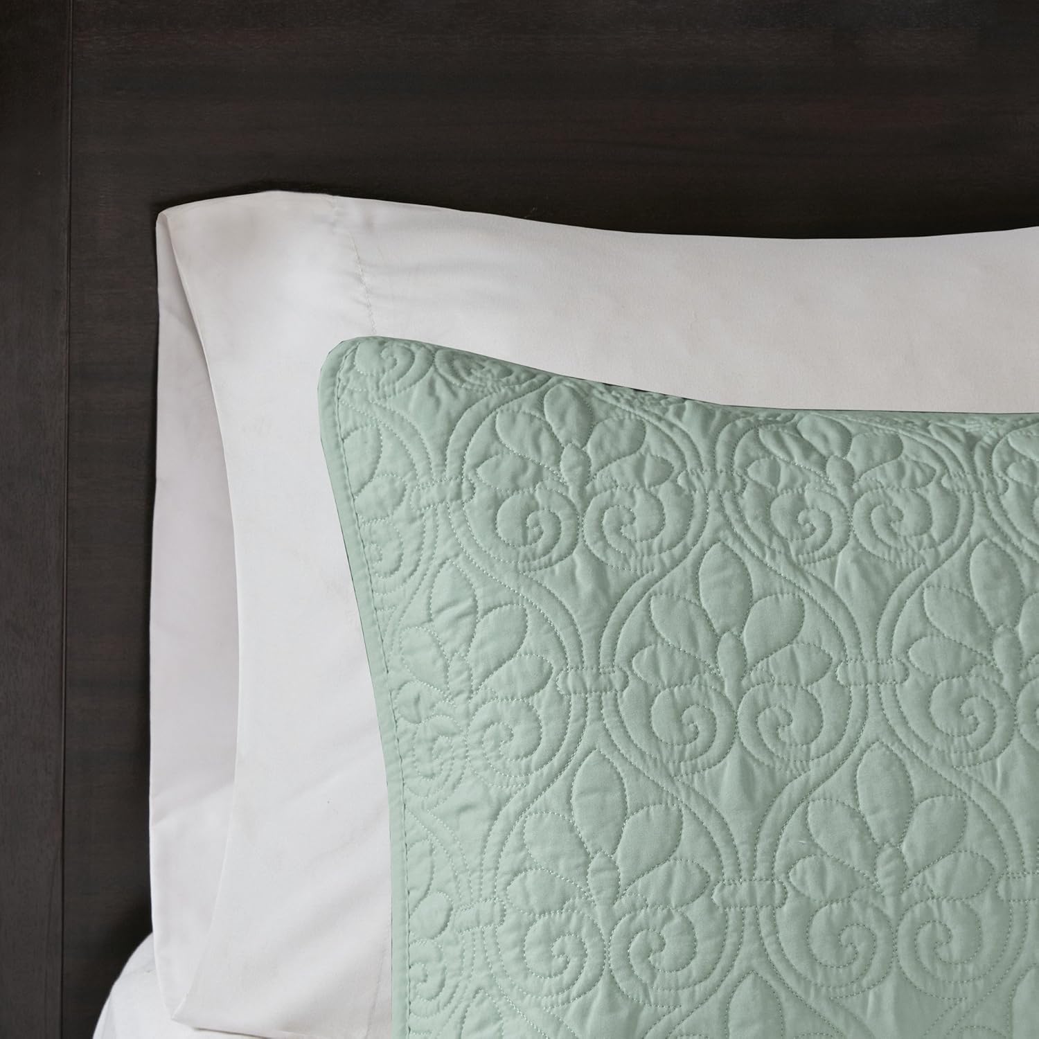 Madison Park Quebec Dusty Pale Seafoam 3-Piece Quilted King Coverlet Set
