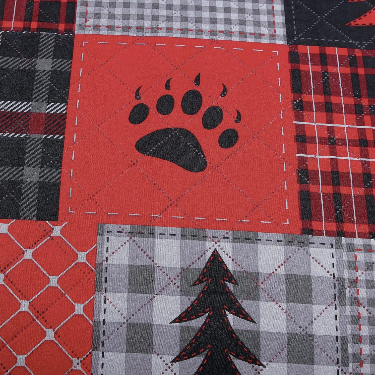 MINCHI King Size Bear Quilt Set with Pillowshams