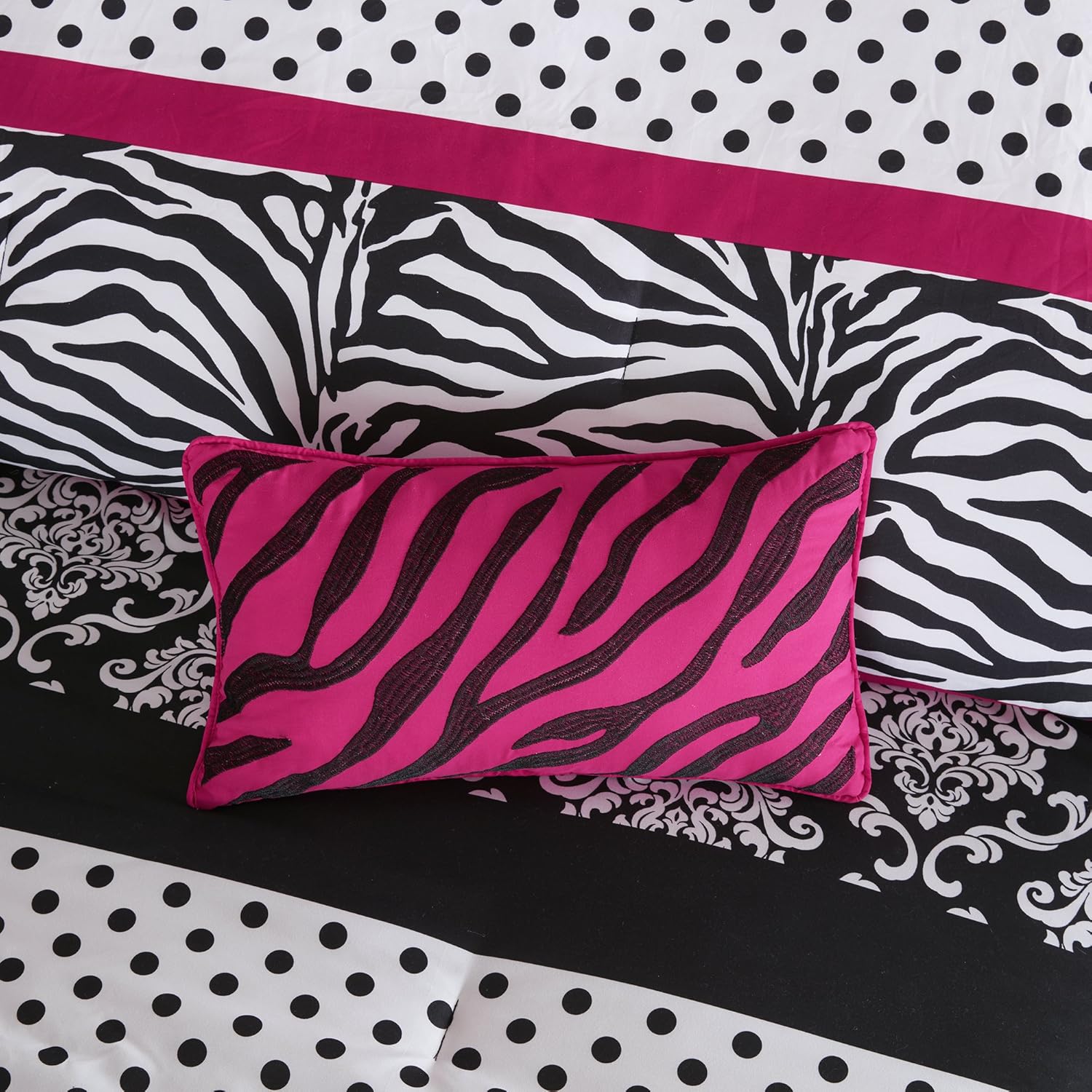 Mi Zone Comforter Set - Zebra Pink 4 Piece
