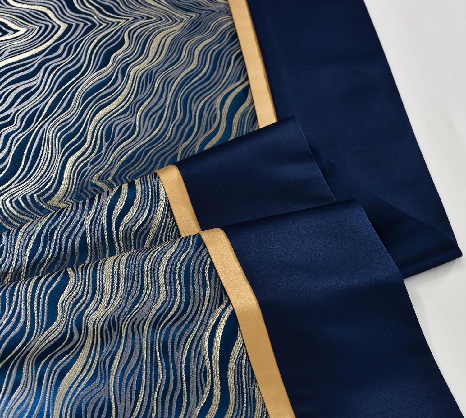 Bed Runner Scarf 240X50cm Blue for Queen Size