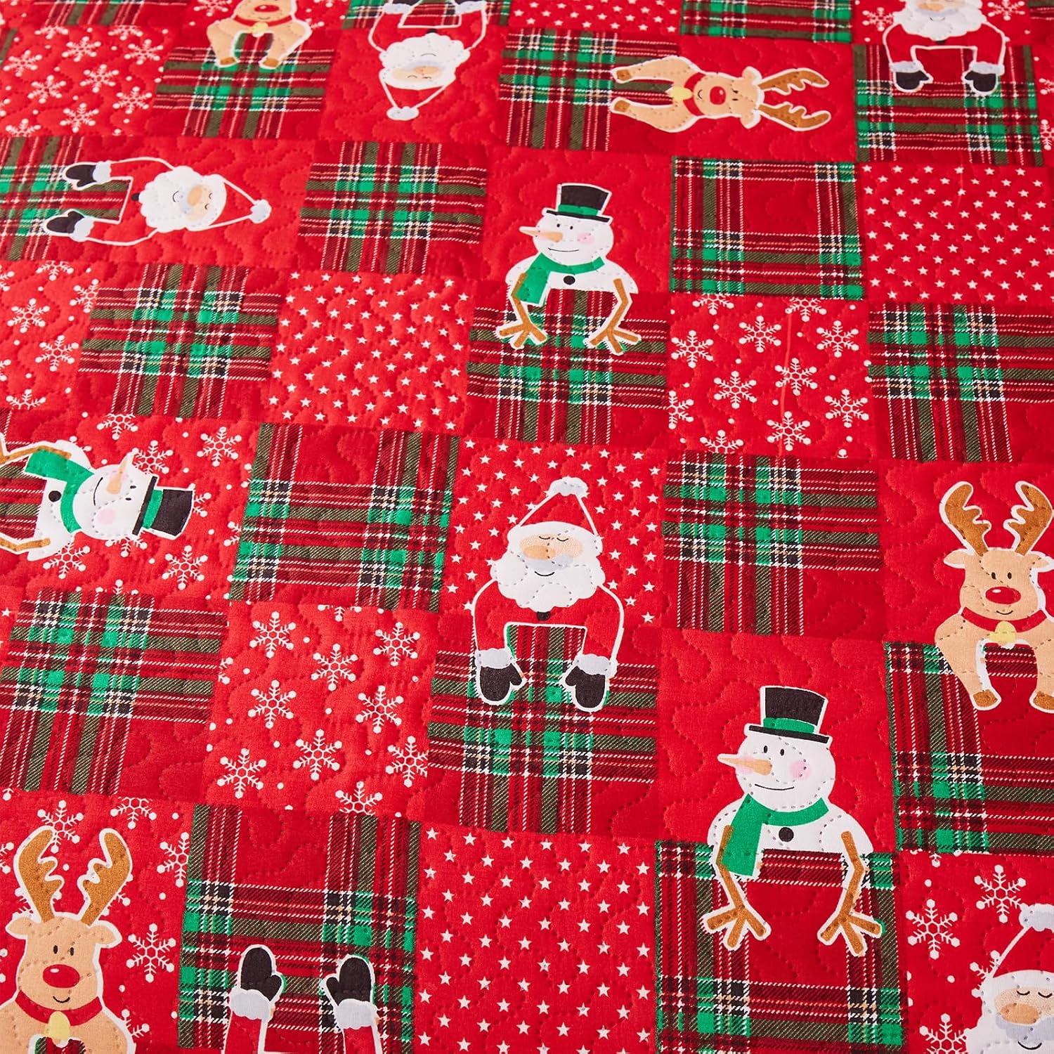 CHESITY 3-Piece Christmas Quilt Set King Size