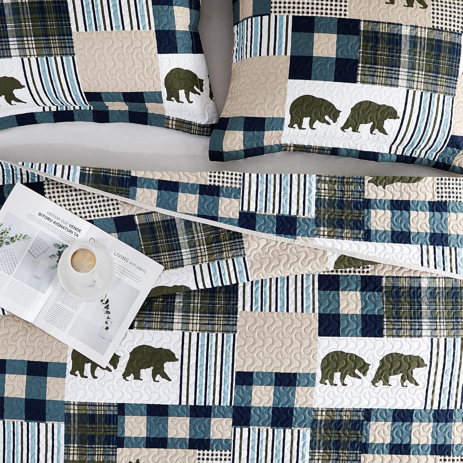 UMCHORD Queen Quilt Set with Reversible Design