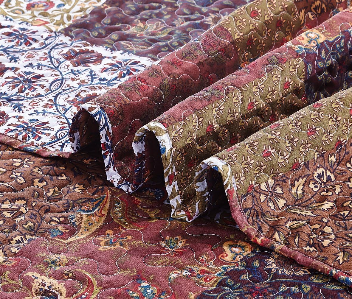 SLPR Red Riches 3-Piece Quilt Set - King Size