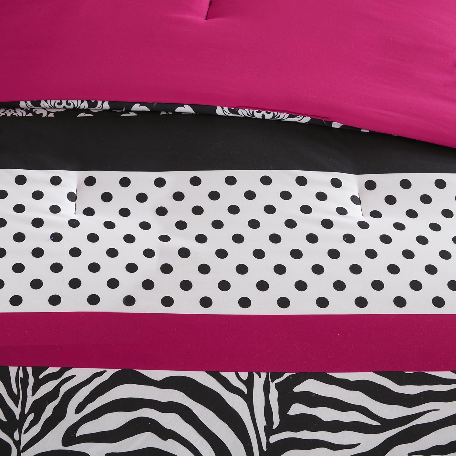 Mi Zone Comforter Set - Zebra Pink 4 Piece