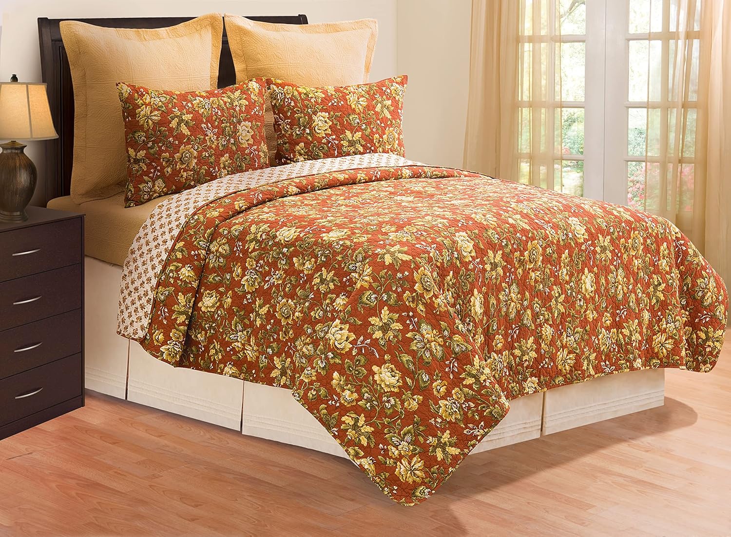 CF Home Estelle FullQueen 3-Piece Reversible Coverlet Quilt Set
