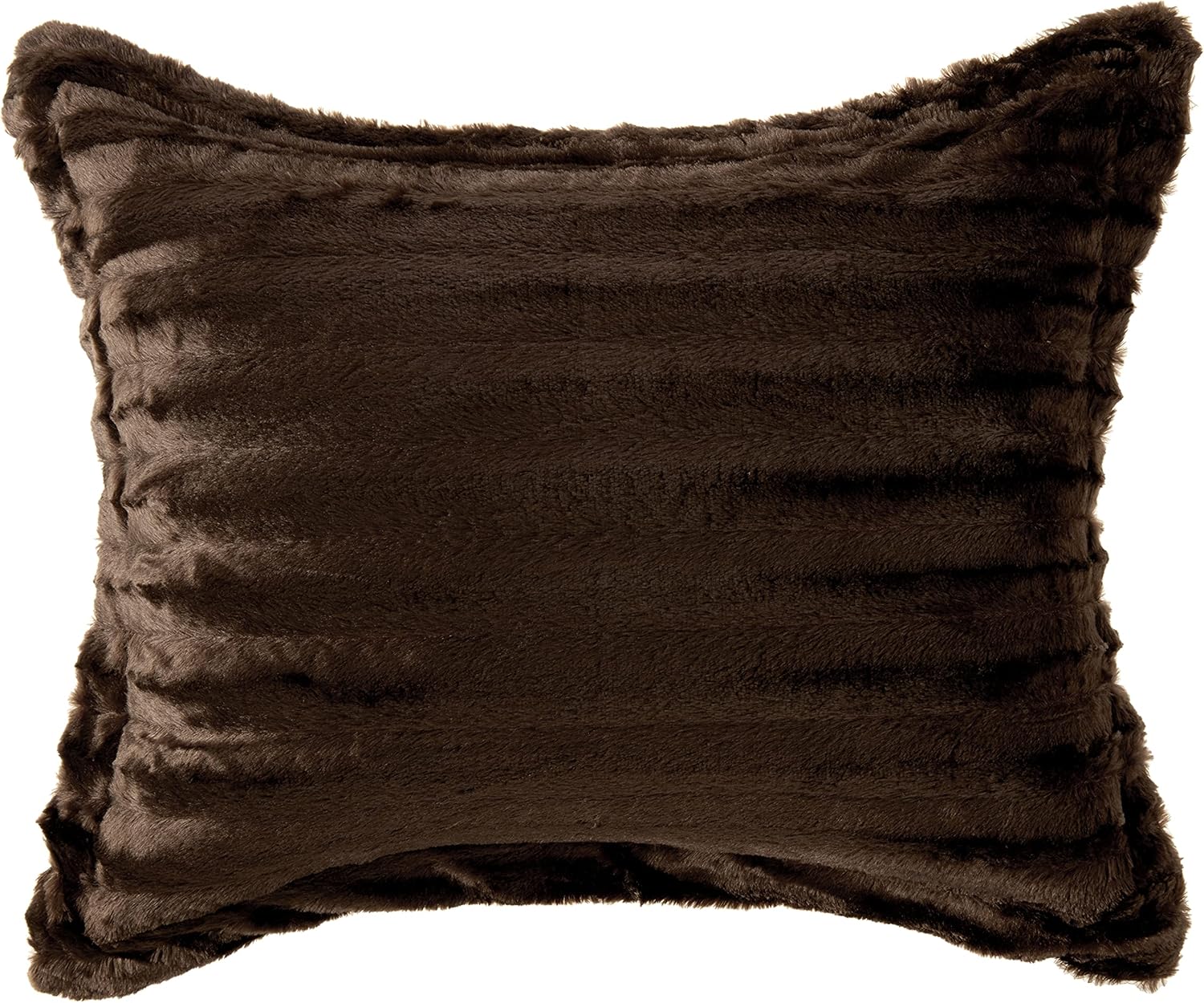 Madison Park Duke Luxe Faux Fur Reversible Comforter Set Chocolate 3 Piece