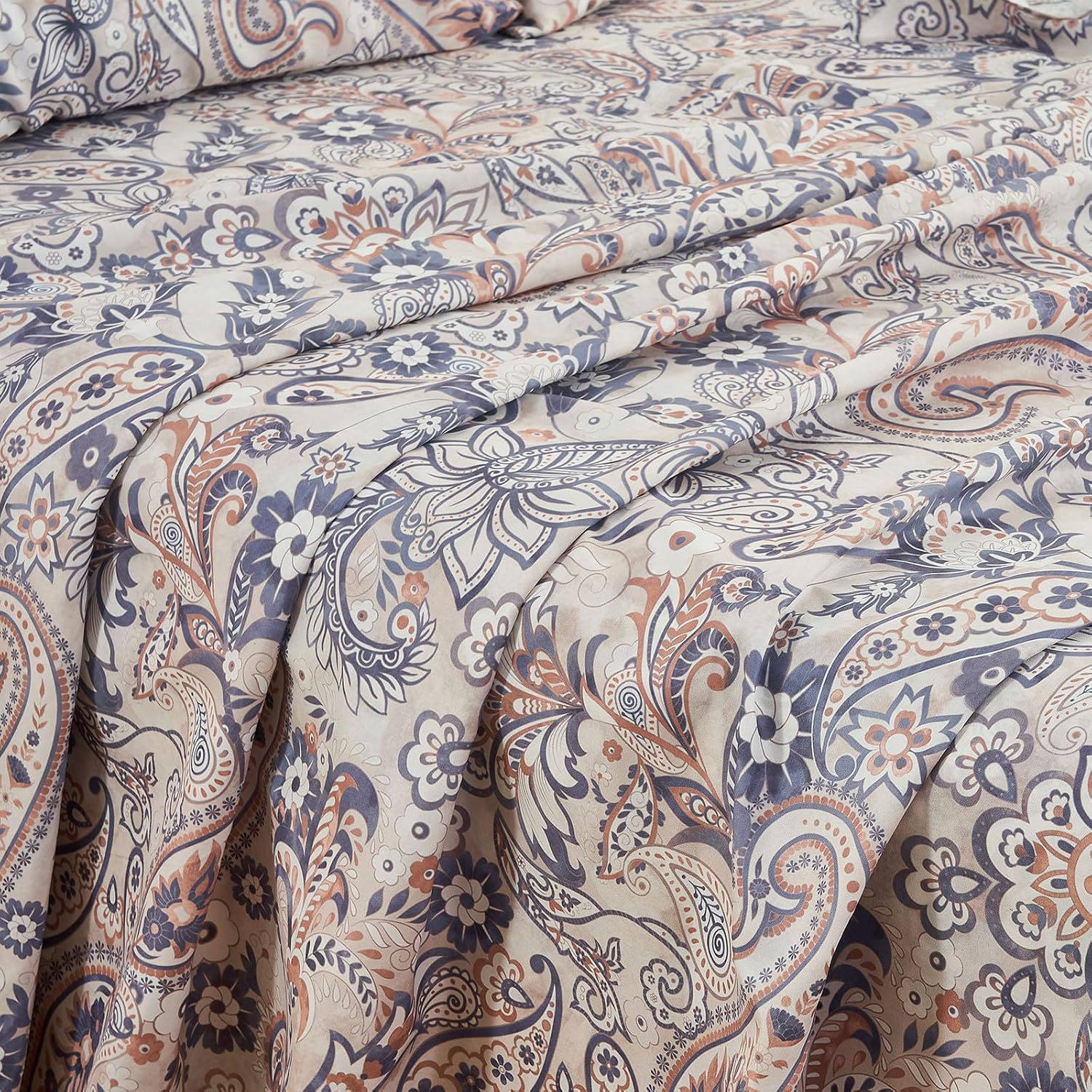 Gogreen Cal King Sheet Set 4PC Deep Pocket Paisley