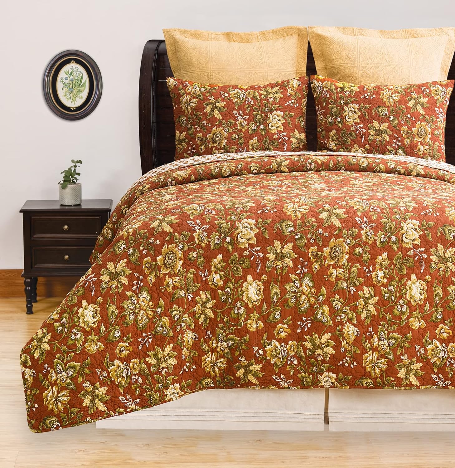 CF Home Estelle FullQueen 3-Piece Reversible Coverlet Quilt Set
