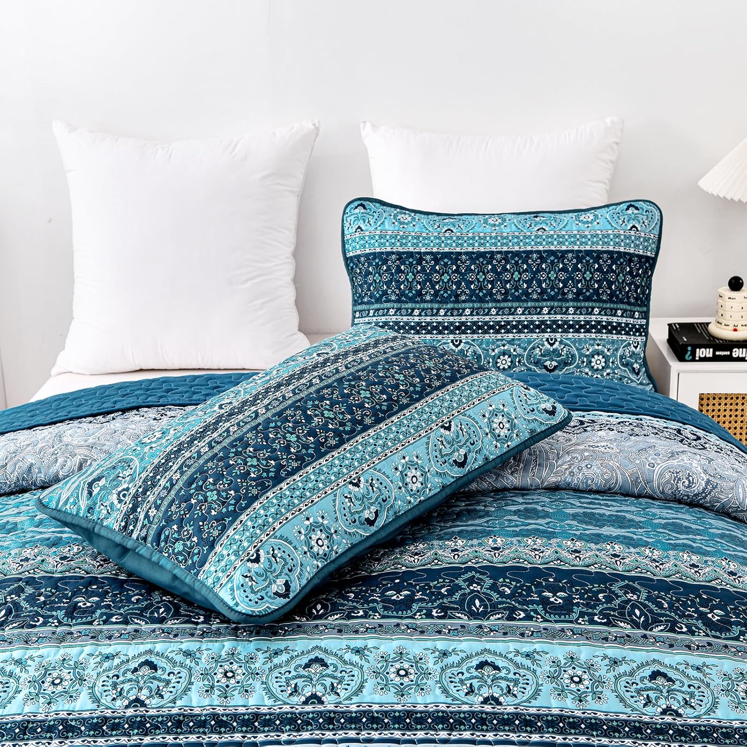 WONGS BEDDING Boho Quilt Set Cal King