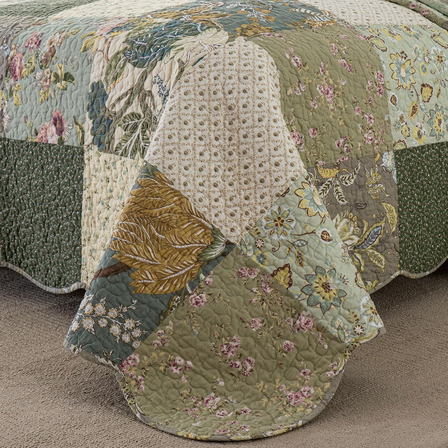 YAYIDAY Oversized King Bedspread Quilt Set 100 Cotton