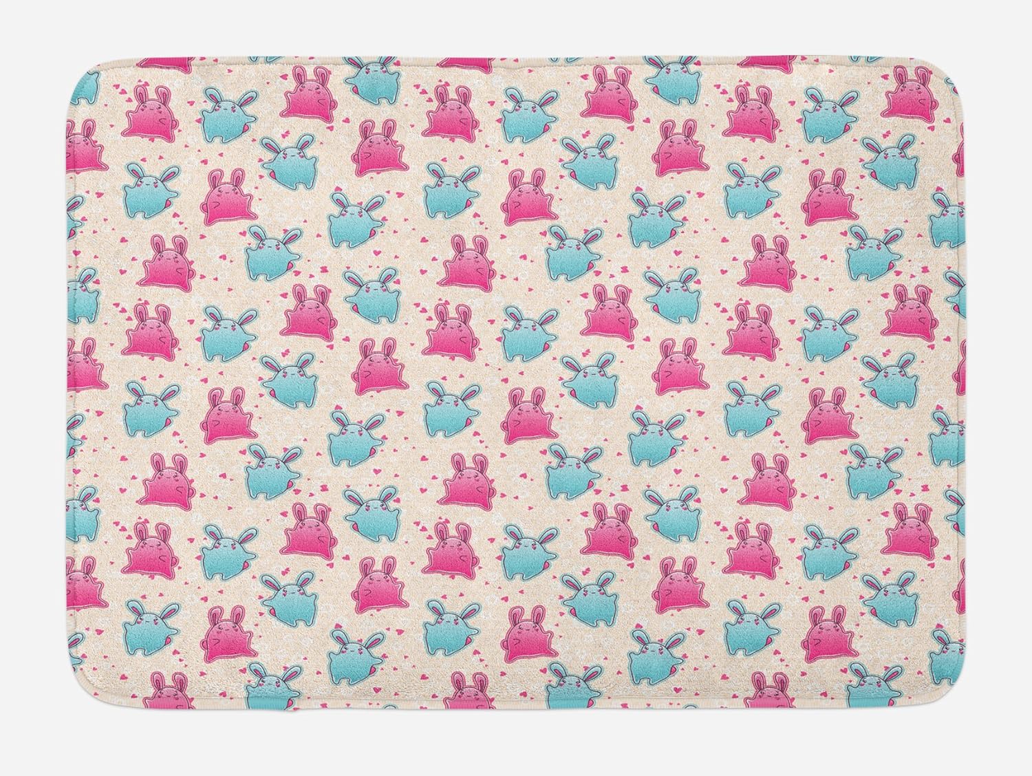 Ambesonne Kawaii Bath Mat with Doodles 302 x 20 Plush Non-Slip