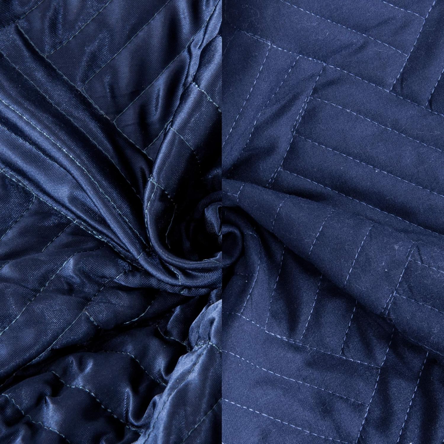 NTBAY Queen Silk Satin Quilt Set with Geometric Pattern