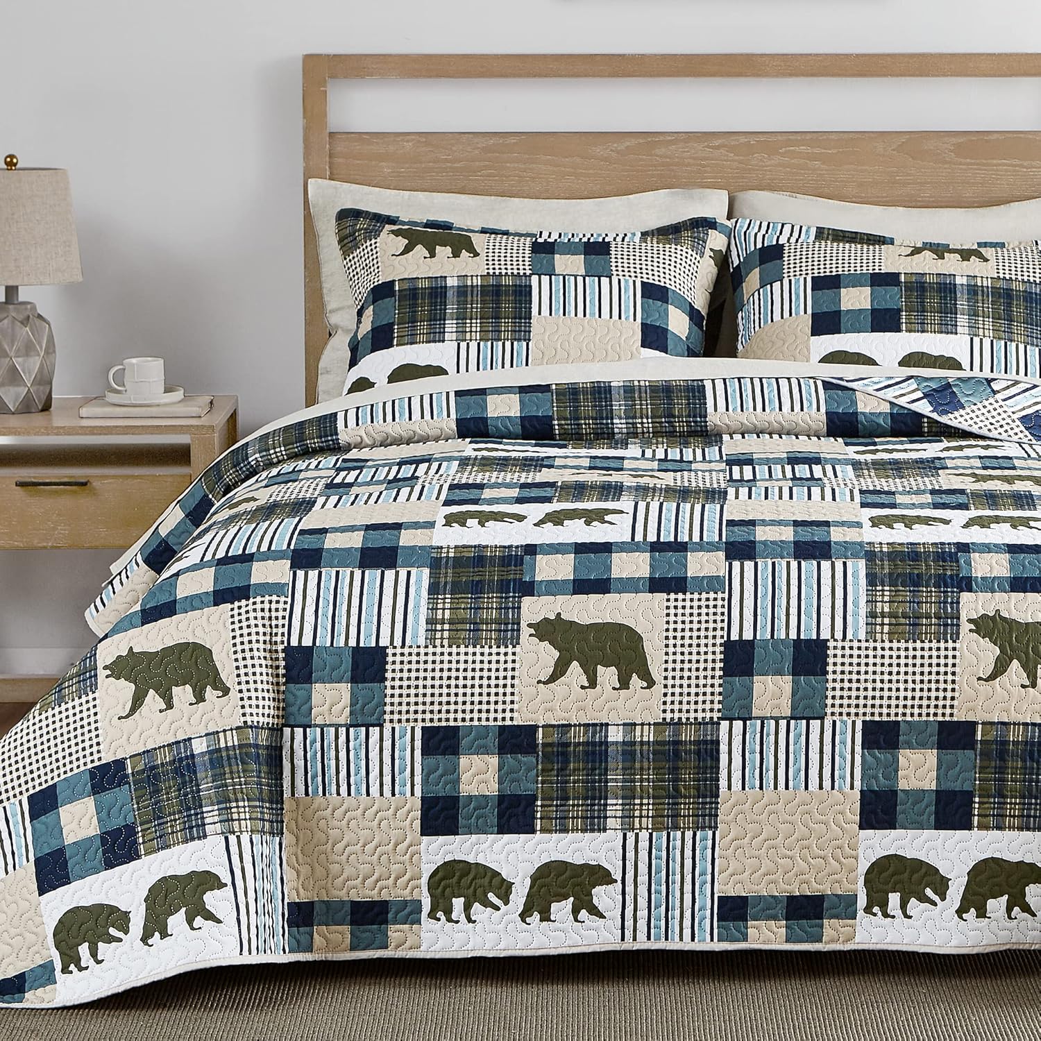 UMCHORD Queen Quilt Set with Reversible Design