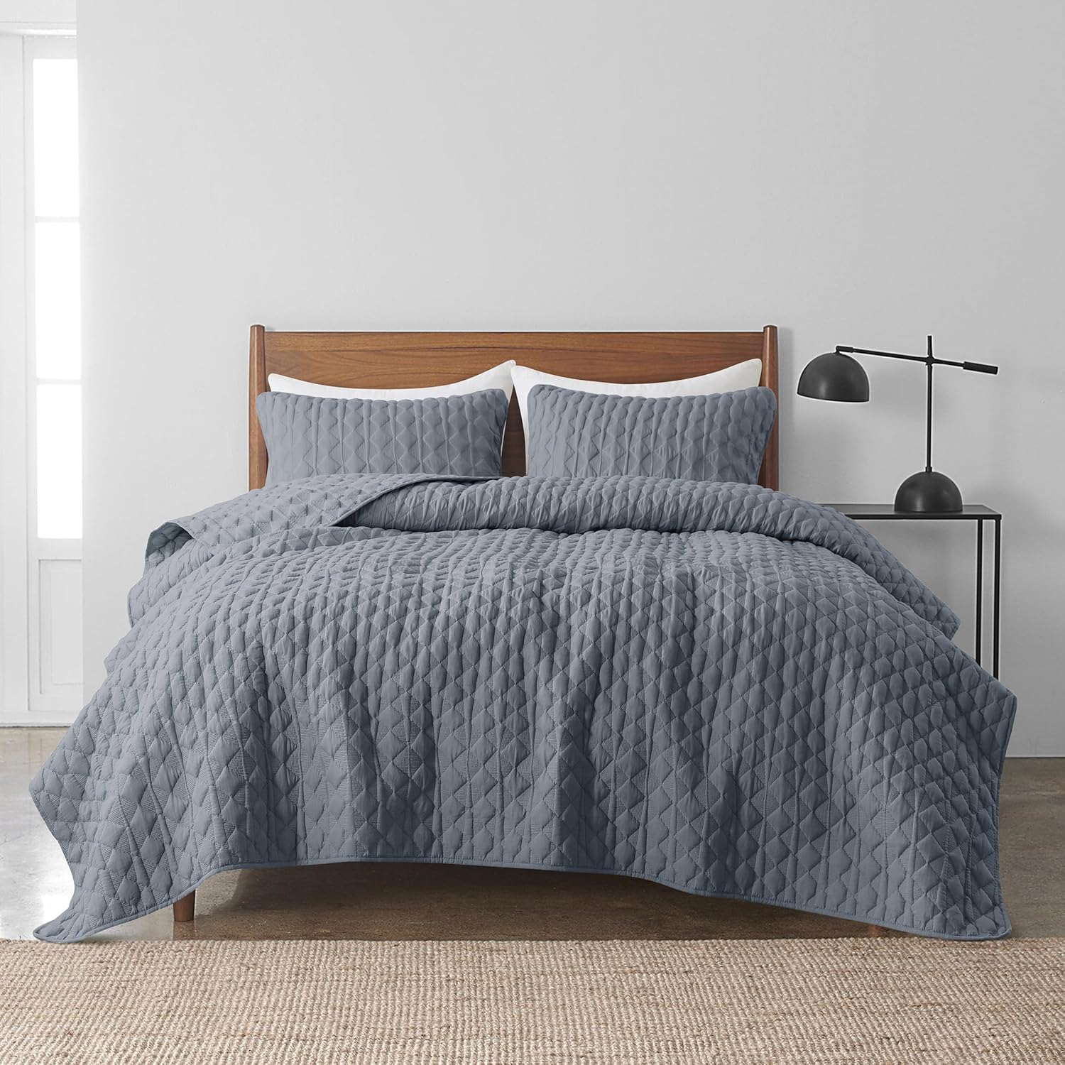 WDCOZY Blue Twin Bedding Set with 1 Pillow Sham