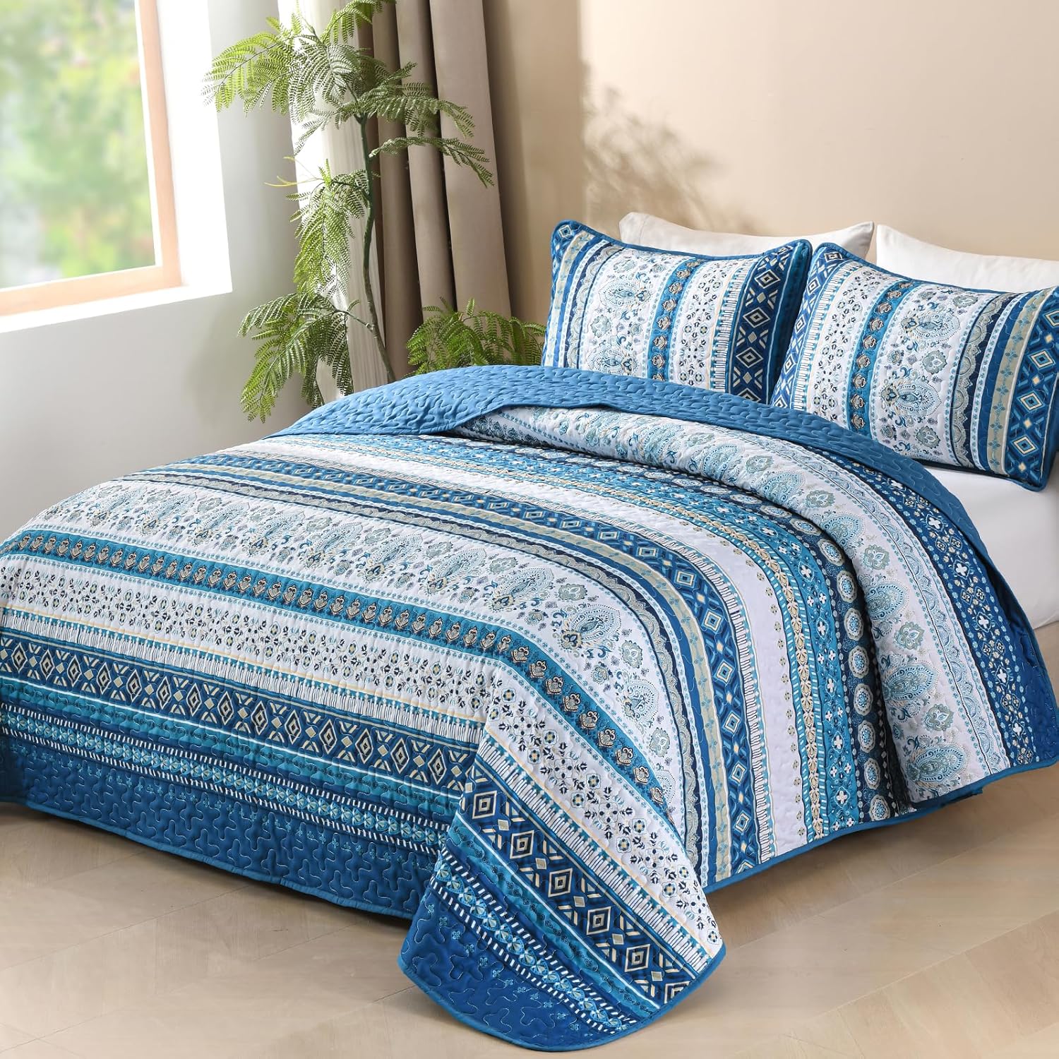 Goodidea Boho Quilt Set Queen Size 3 Piece 1
