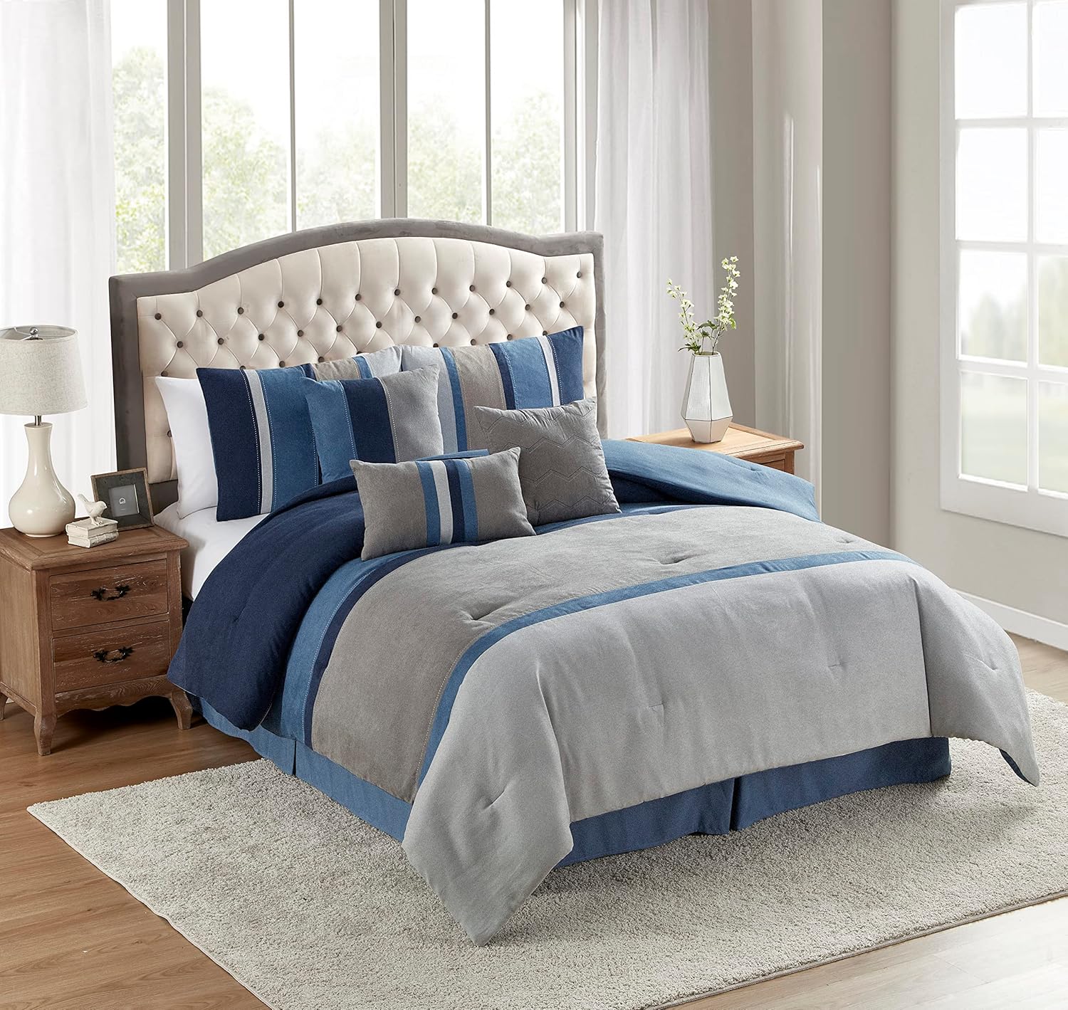 Sweet Home Collection Queen Faux Suede Comforter Set