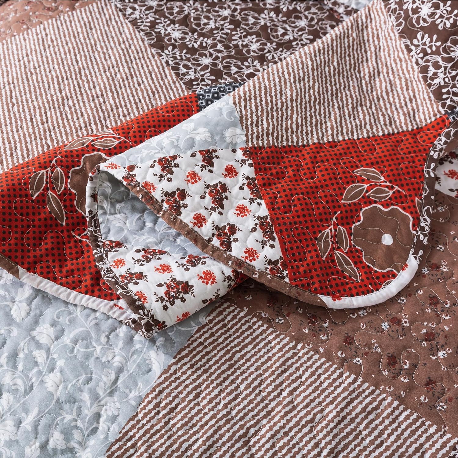 HoneiLife Quilt Set King Size - Amaranth Red