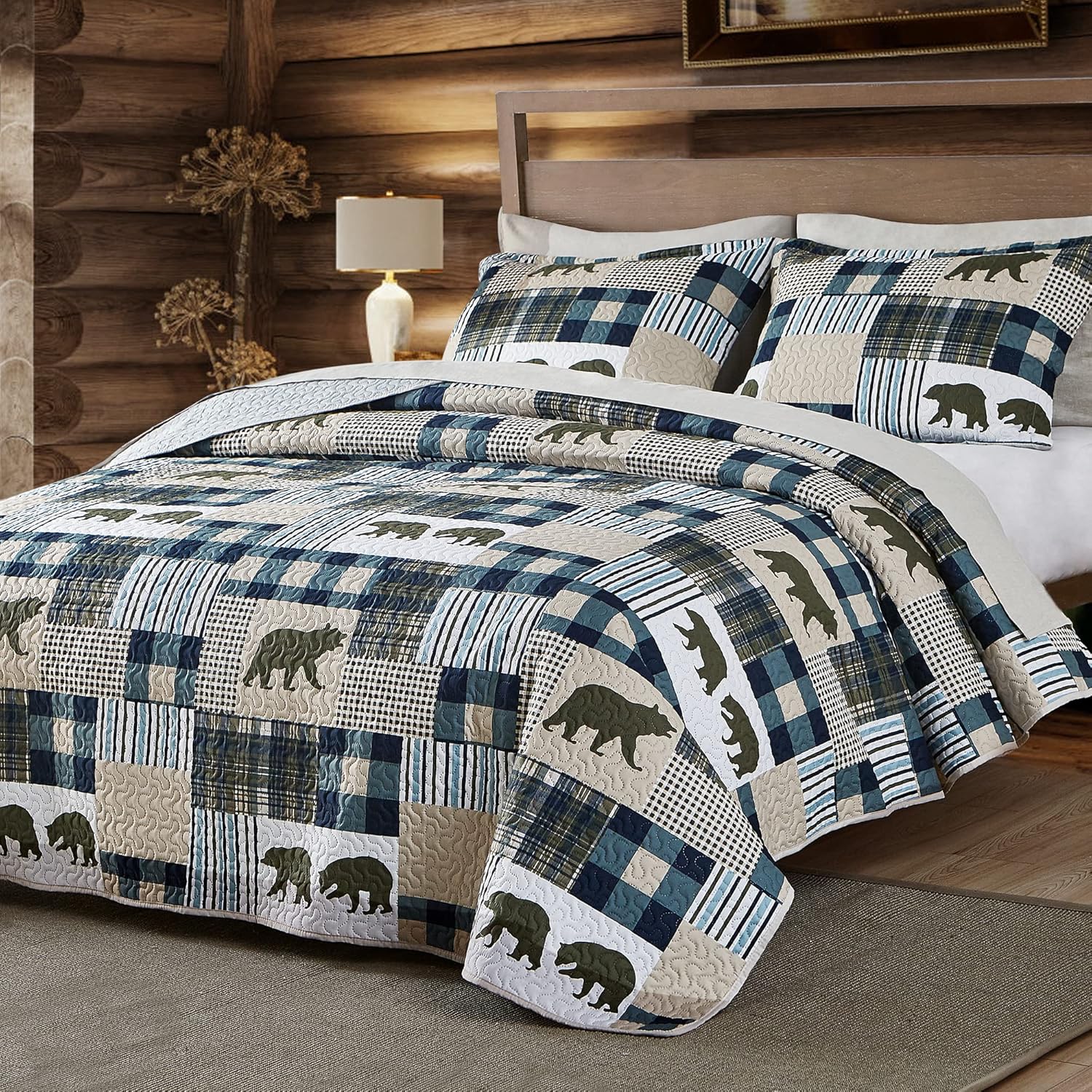 UMCHORD Queen Quilt Set with Reversible Design
