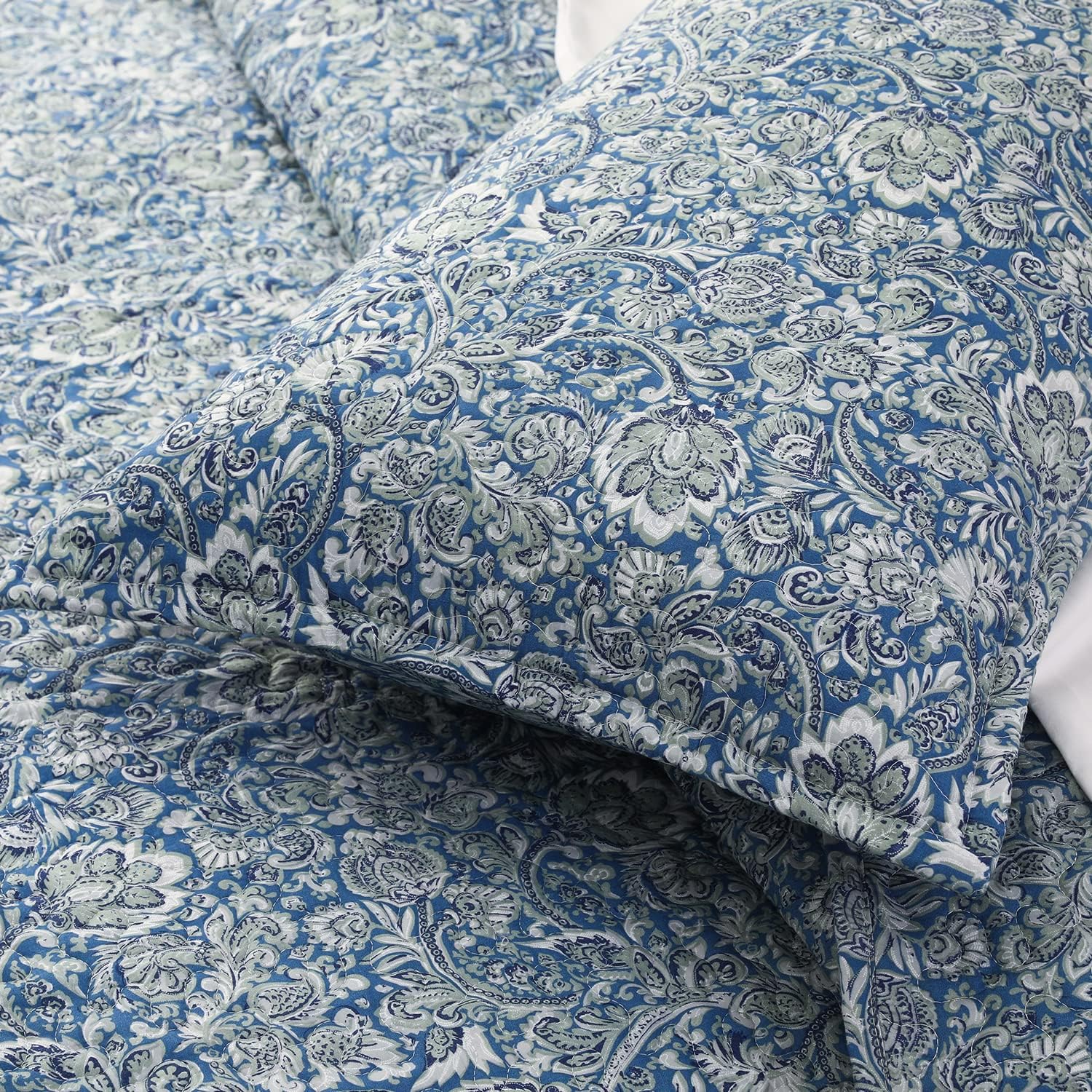 DURLENGEN Boho Quilt Set 3Pcs Cal King