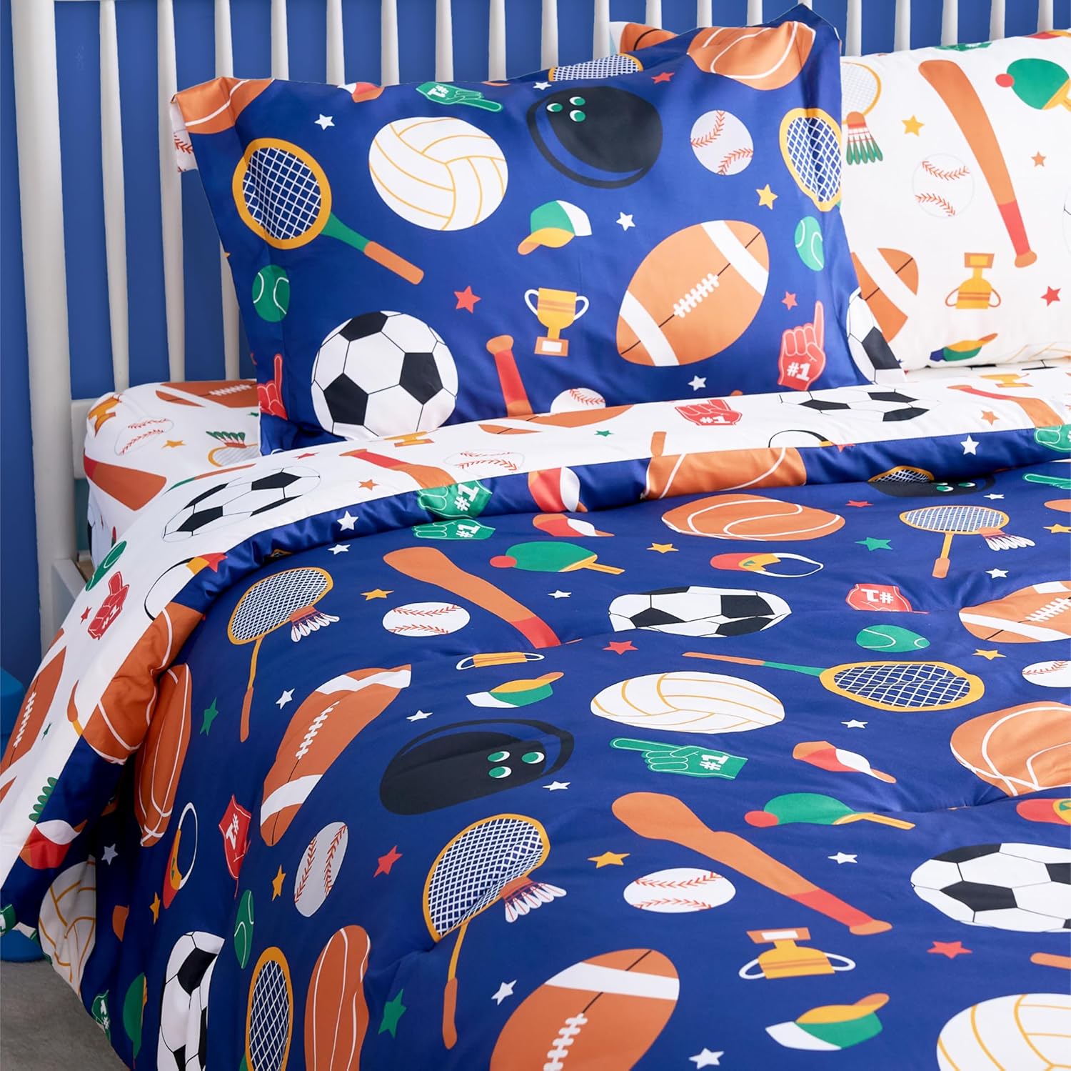 Joiedomi Kid Twin Comforter Set 5 Piece Bedding