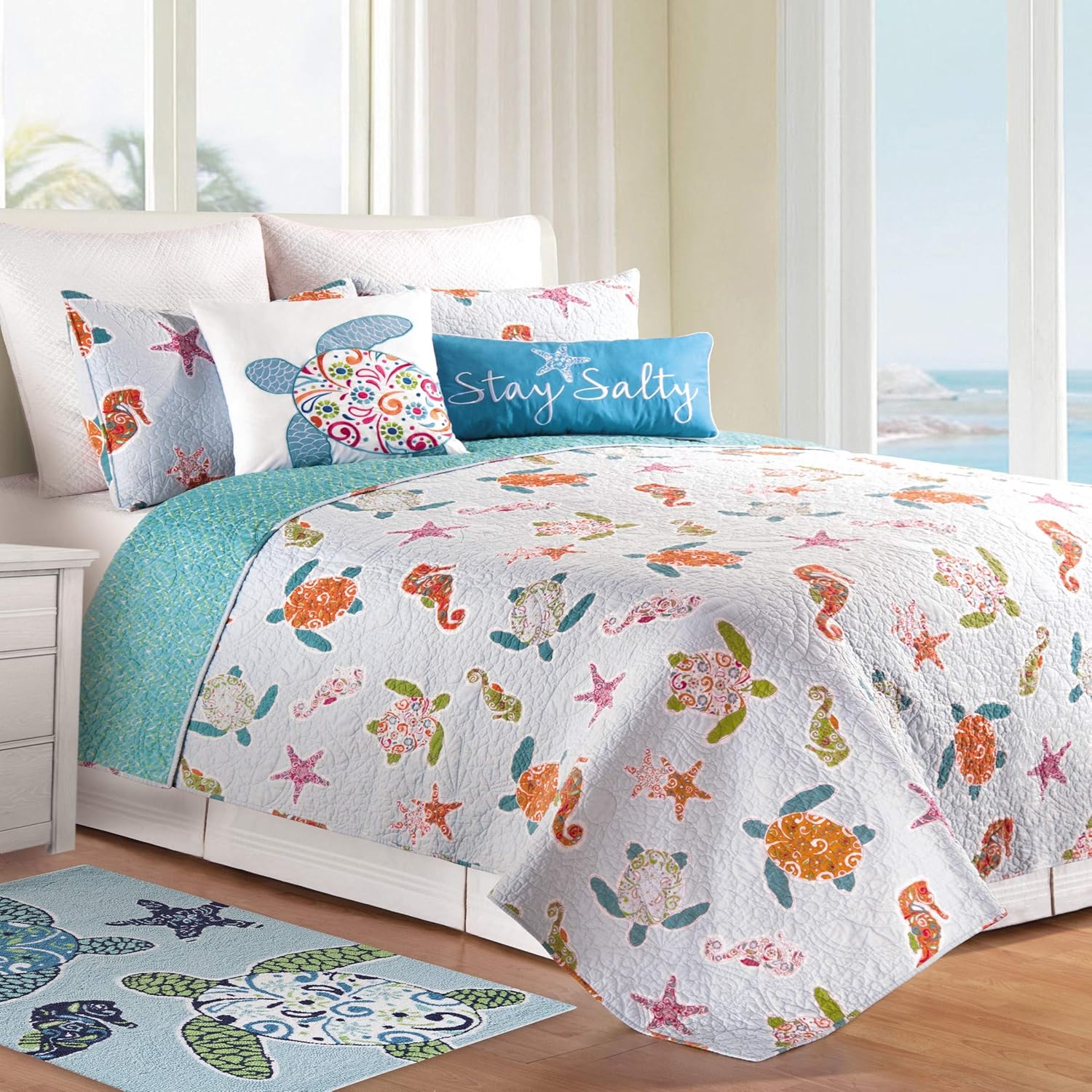 CF Home St Kitts King 3 Piece Quilt Set