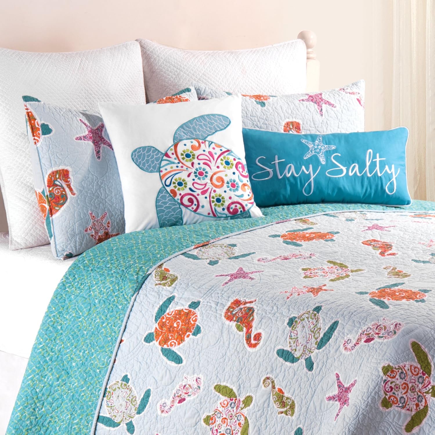 CF Home St Kitts King 3 Piece Quilt Set