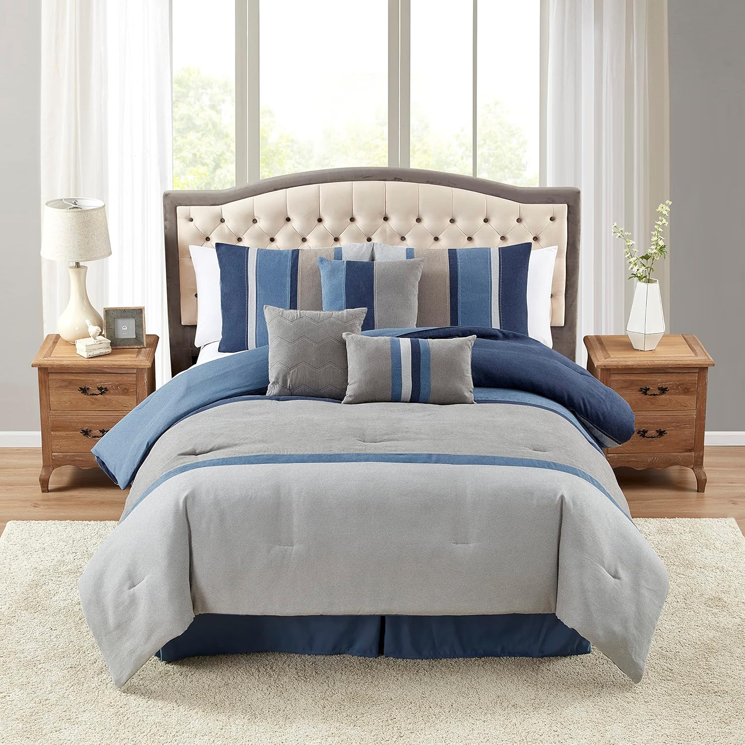 Sweet Home Collection Queen Faux Suede Comforter Set