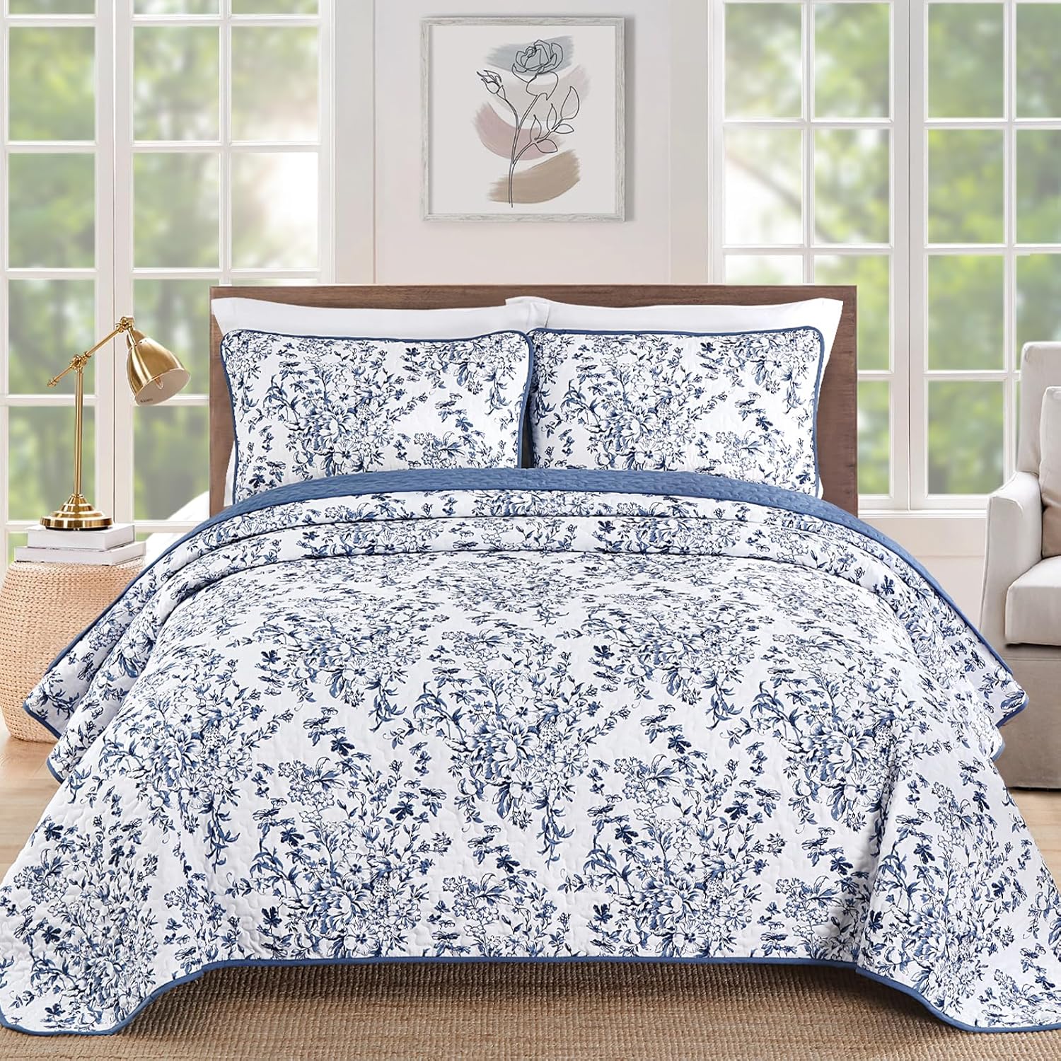 WONGS BEDDING Queen Size Quilt Set