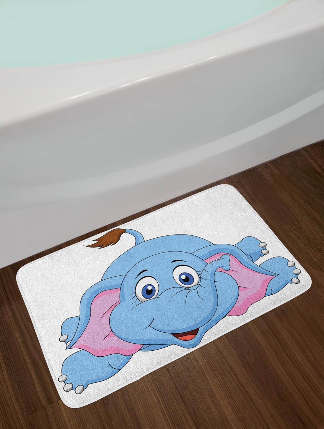 Ambesonne Cartoon Bath Mat - Plush Non Slip Mat for Kids