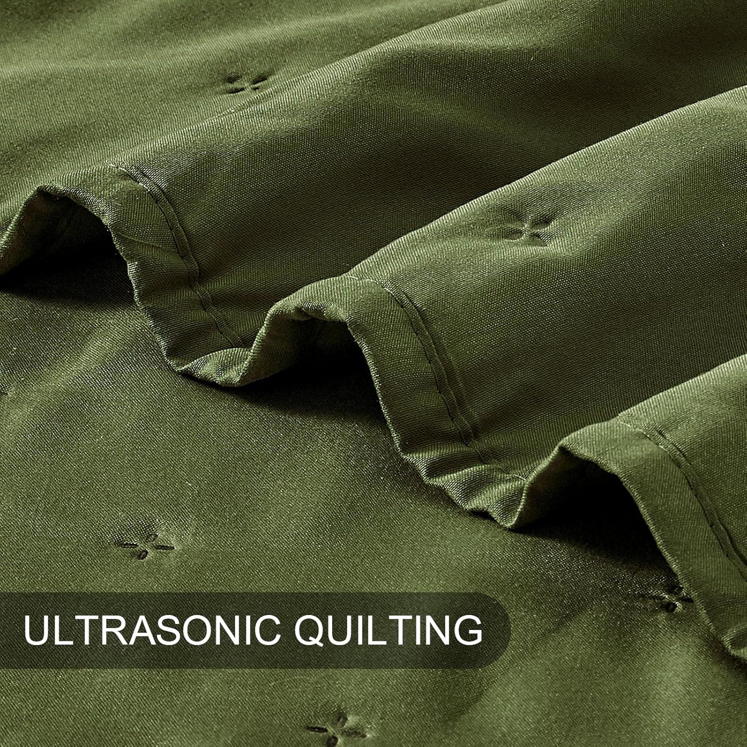 BOURINA Ultrasonic Quilt Set 3-Piece Dark Green