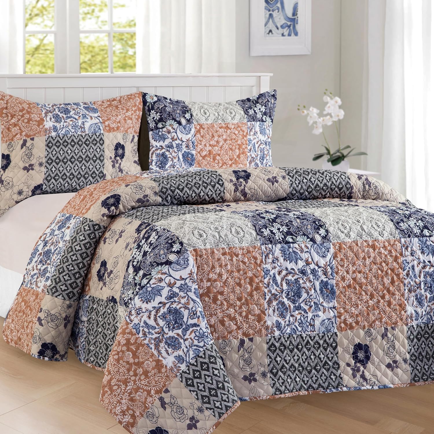Elegant Comfort King Size Reversible Quilt Set