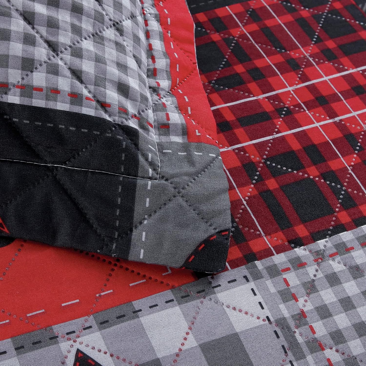 MINCHI King Size Bear Quilt Set with Pillowshams