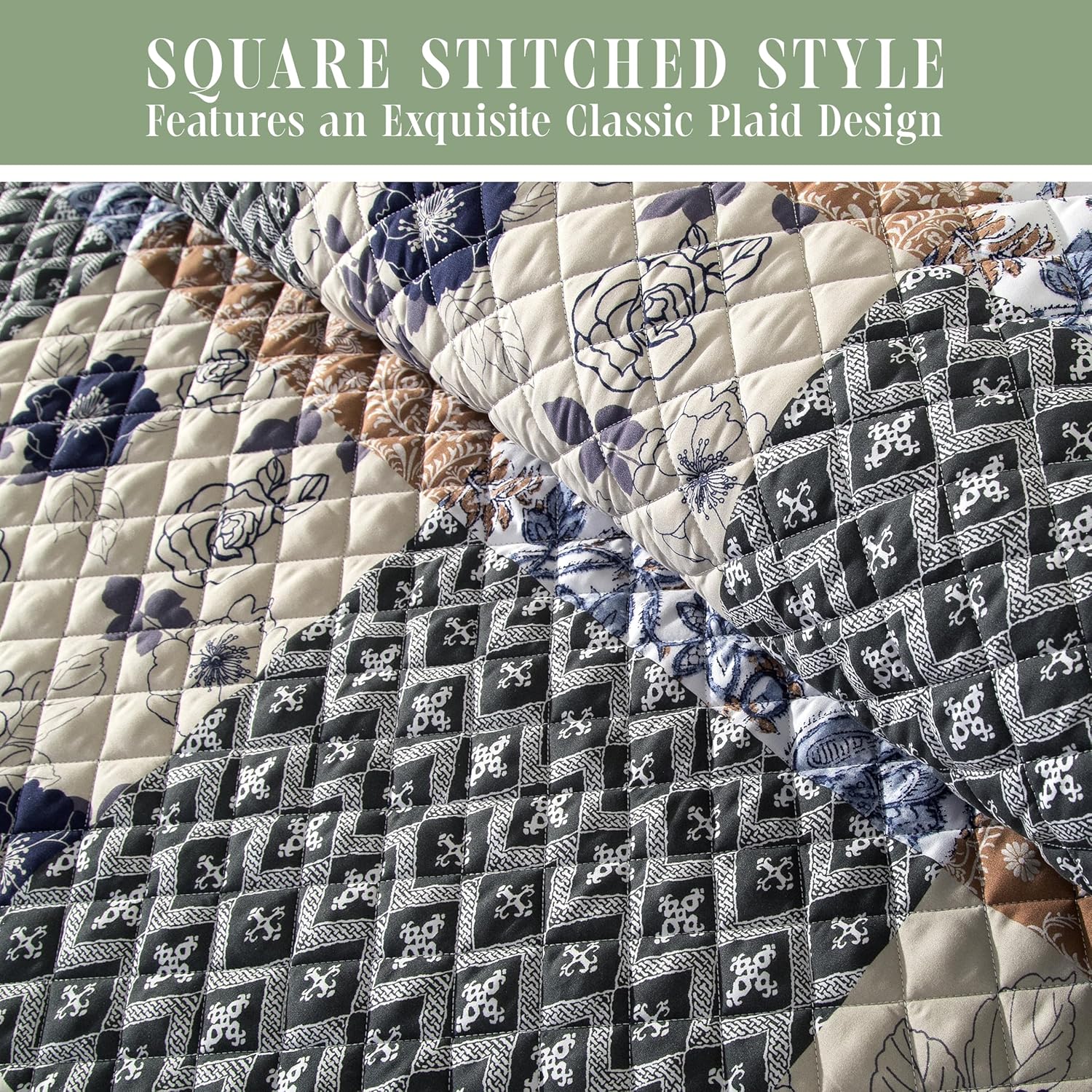 Elegant Comfort King Size Reversible Quilt Set