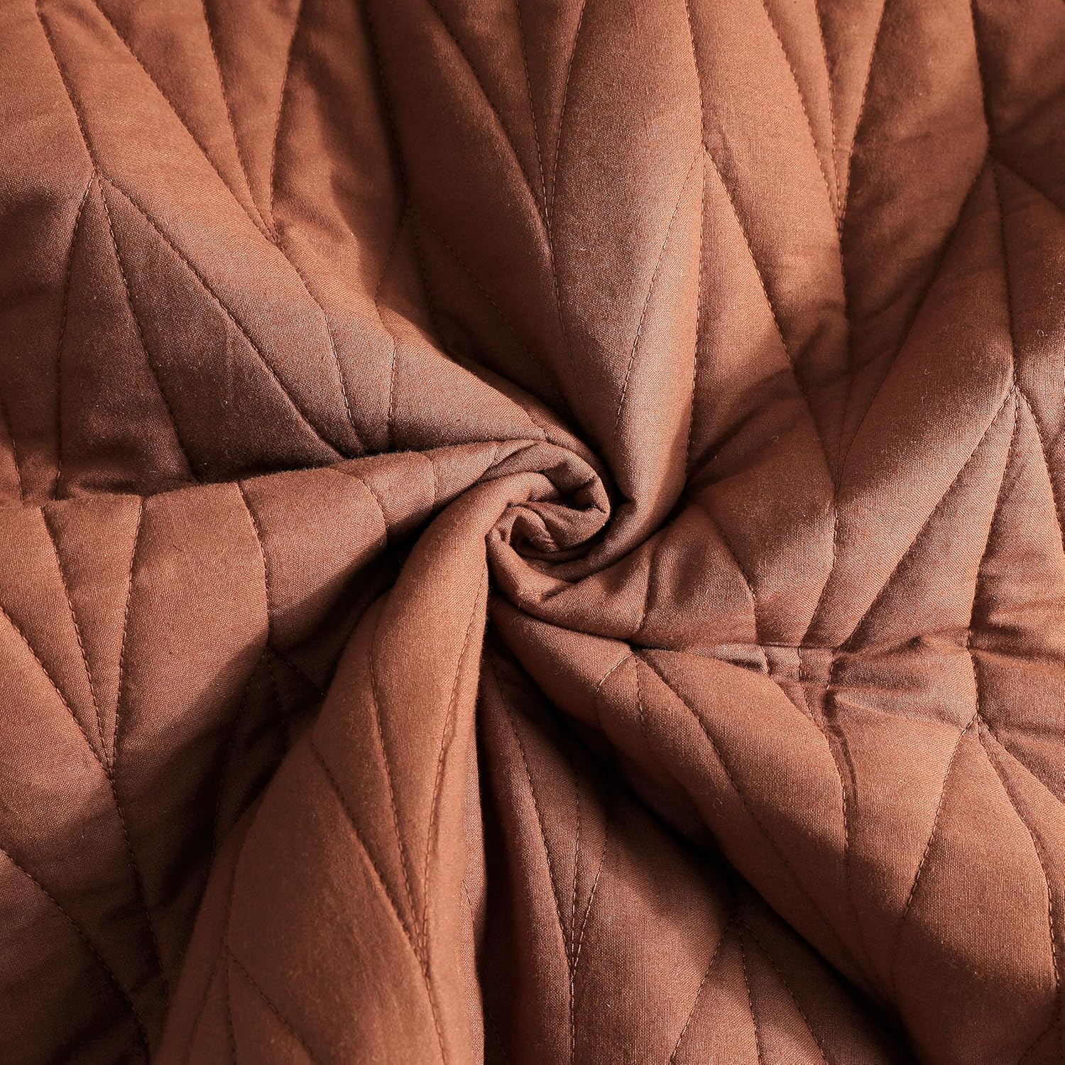 SHALALA Cotton Brick Red King Quilt Set