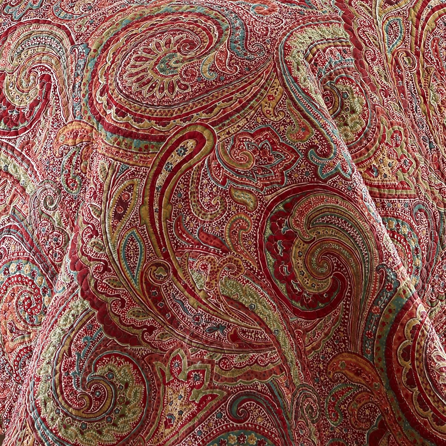 Levtex Home Spruce Red Quilt Set - King Size